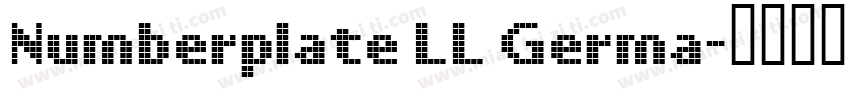 Numberplate LL Germa字体转换
